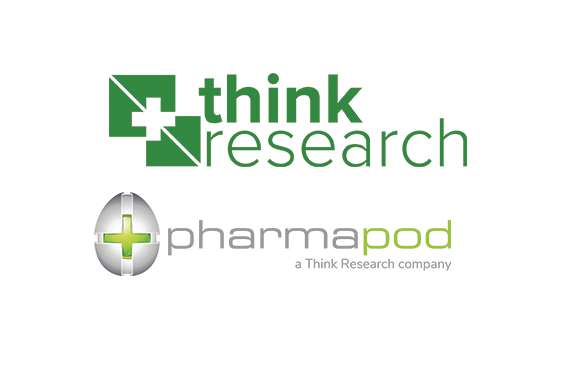 Think Research and Pharmapod logos